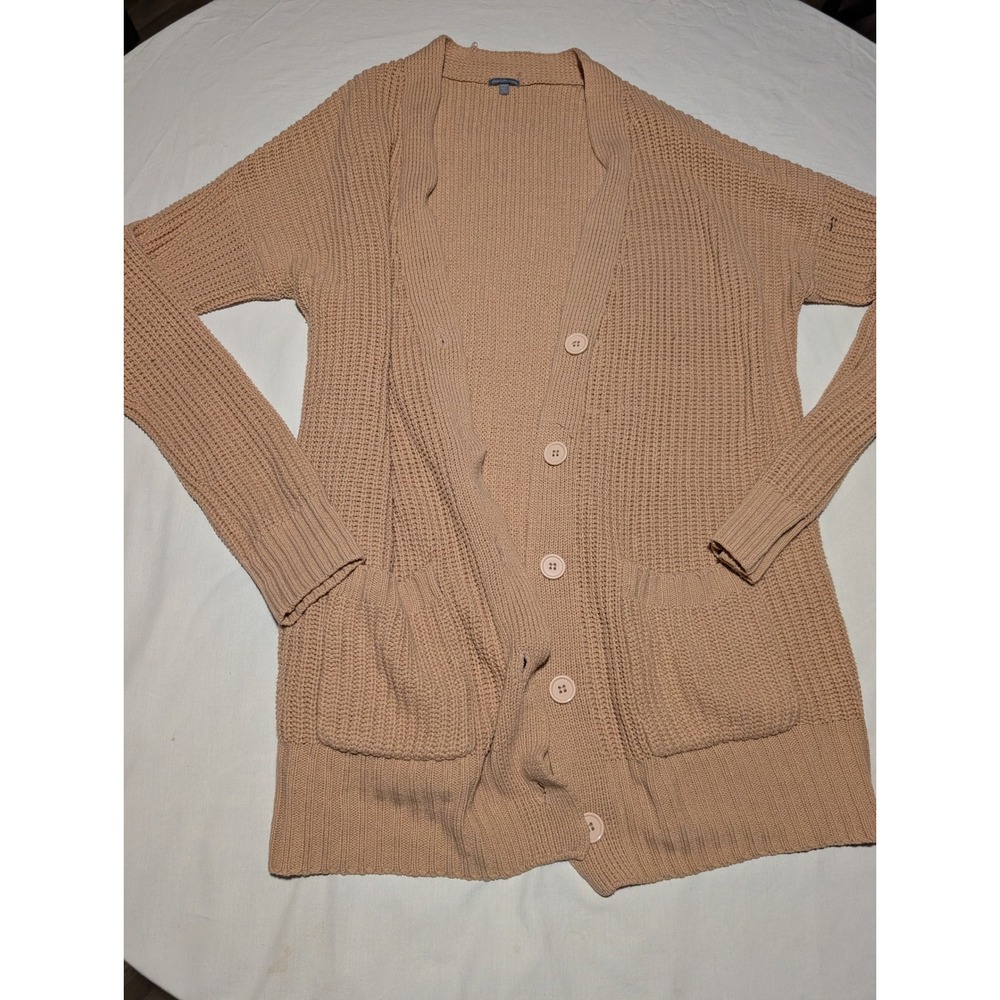 Charlotte Russe Womens XL Blush Pink Shaker Stitch Button Front Pocket Cardigan